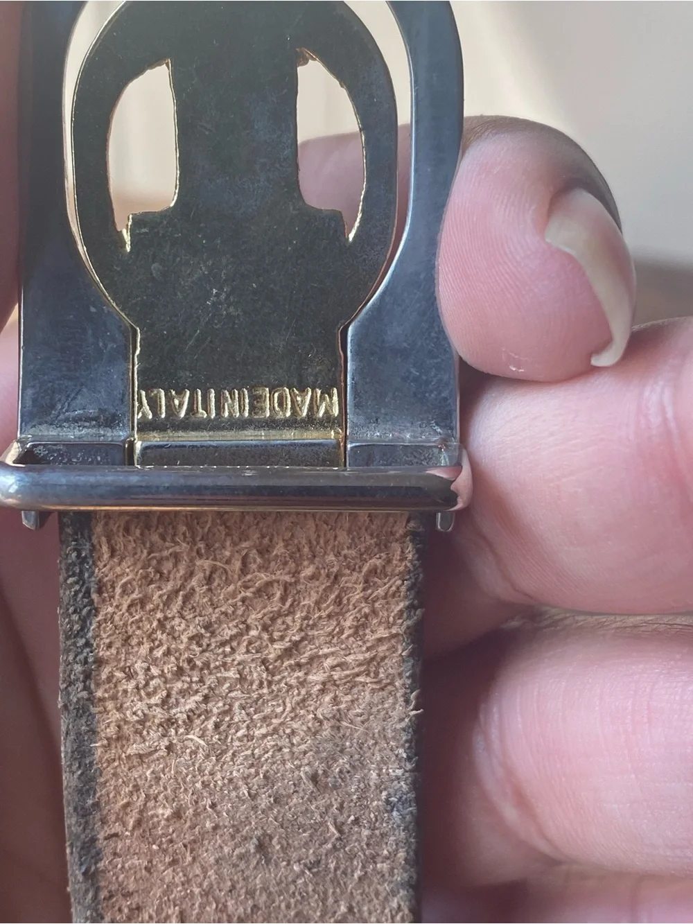Vintage Handtooled Leather Belt, 34”